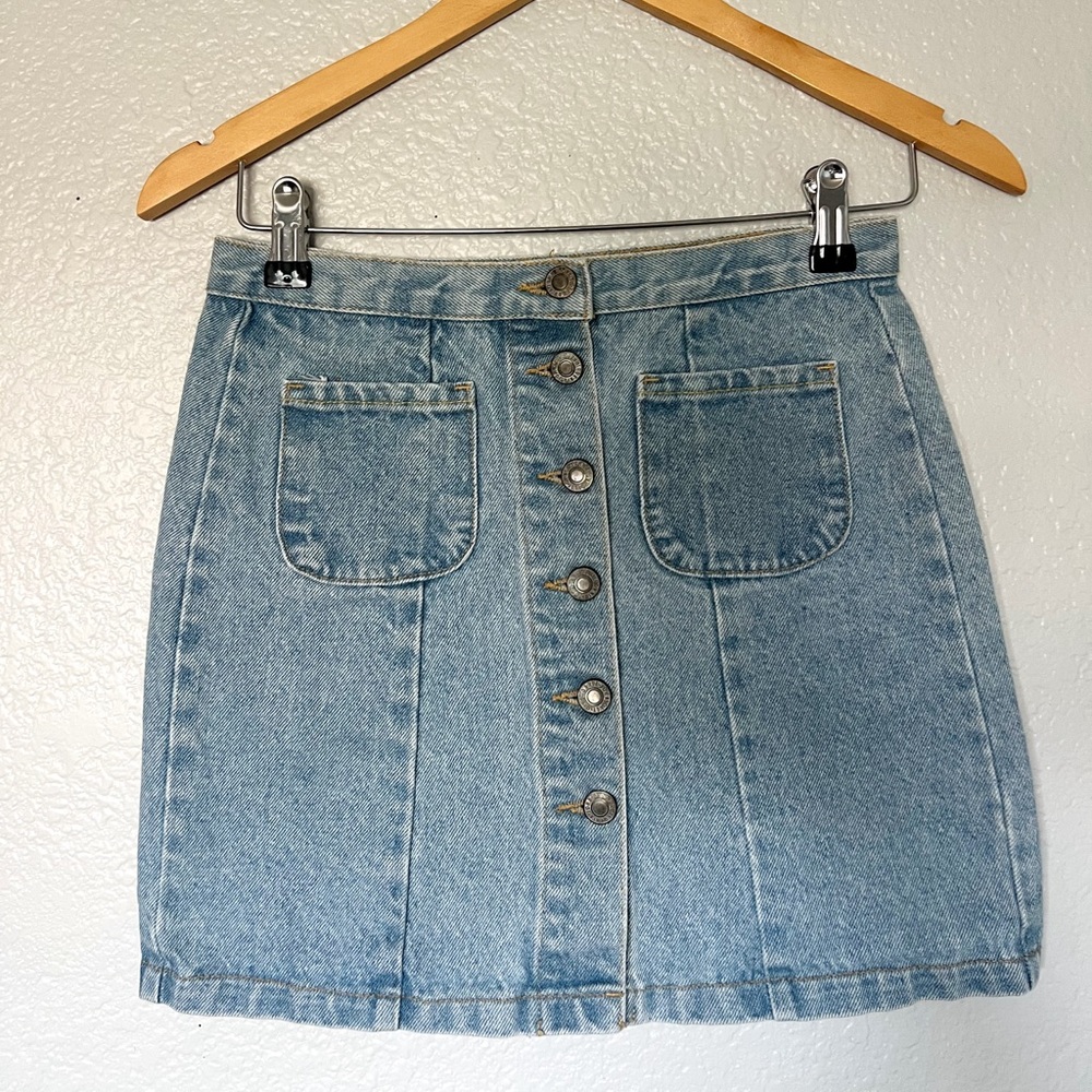 Brandy Melville J. Galt Button Up Denim Skirt